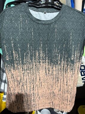 Charcoal and Peach Gradient Women’s Blouse/Tee